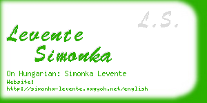 levente simonka business card